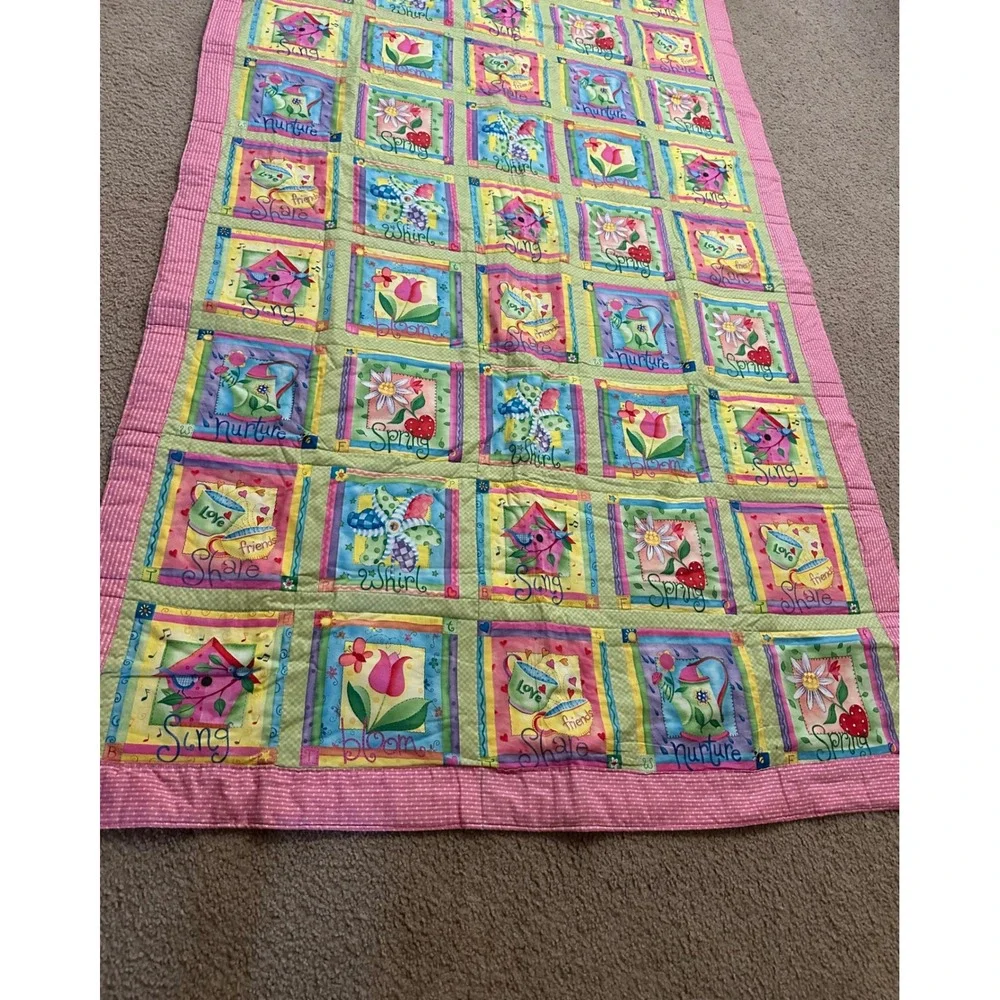 Handmade quilted throw